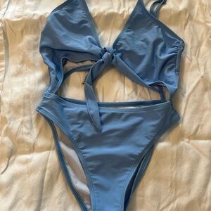 Fashion Nova Light Blue Swimsuit